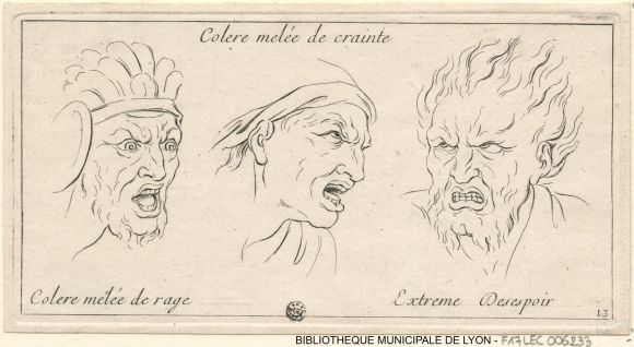 Colère mêlée de rage, colère mêlée de crainte, extrême désespoir_ gravure de Sebastien Lecler_BML